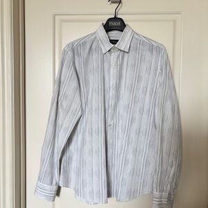 Men's Ferragamo Striped White Shirt